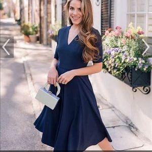 Gal meets glam navy dress